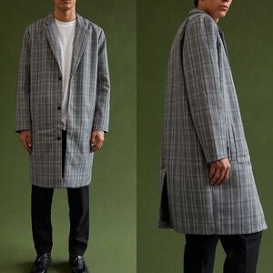 PacSun Plaid Long Coat Men’s Size Small